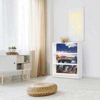 Möbelfolie Seaside - IKEA Billy Regal 3 Fächer - Wohnzimmer