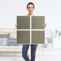 Möbelfolie Braungrau Light - IKEA Expedit Regal 4 Türen - Folie
