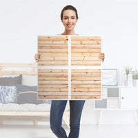 Möbelfolie Bright Planks - IKEA Expedit Regal 4 Türen - Folie