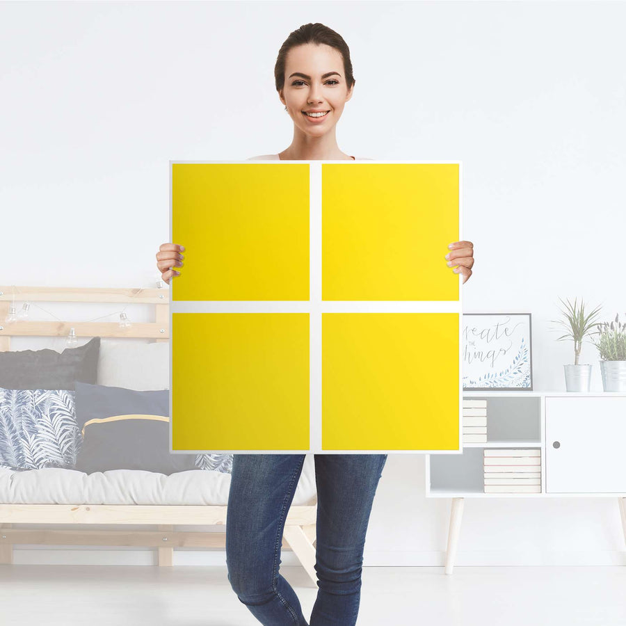 Möbelfolie Gelb Dark - IKEA Expedit Regal 4 Türen - Folie