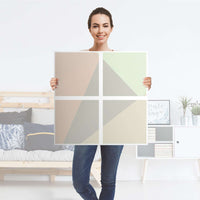 Möbelfolie Pastell Geometrik - IKEA Expedit Regal 4 Türen - Folie