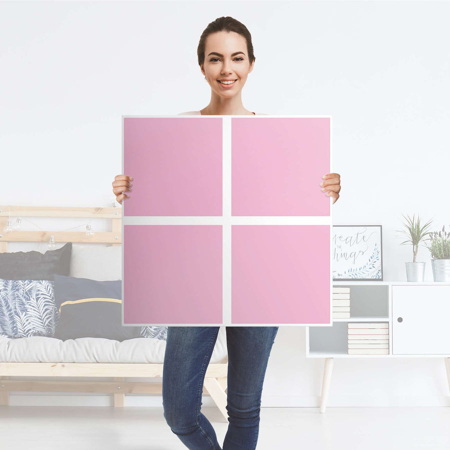 Möbelfolie Pink Light - IKEA Expedit Regal 4 Türen - Folie