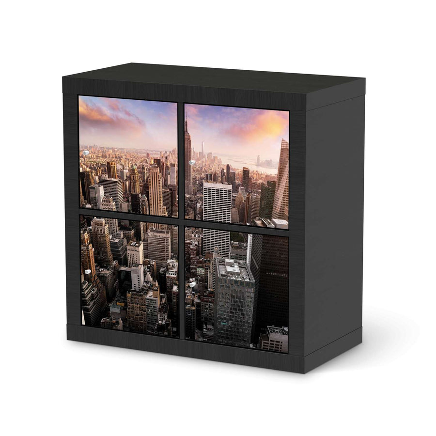 Möbelfolie Big Apple - IKEA Expedit Regal 4 Türen - schwarz
