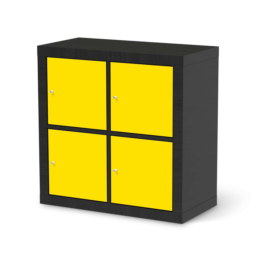 Möbelfolie Gelb Dark - IKEA Expedit Regal 4 Türen - schwarz