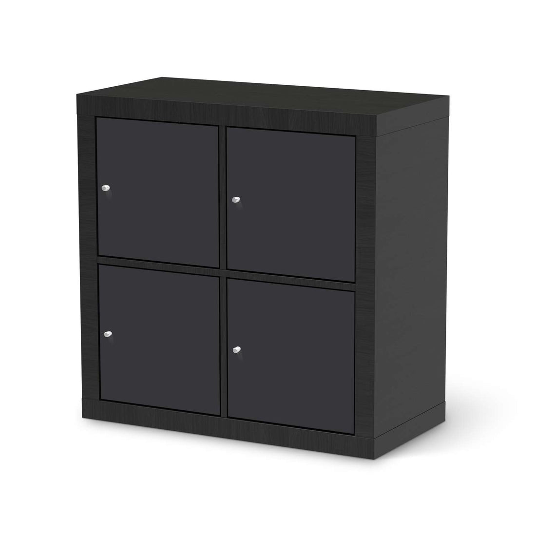 Möbelfolie Grau Dark - IKEA Expedit Regal 4 Türen - schwarz