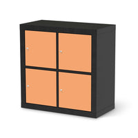 Möbelfolie Orange Light - IKEA Expedit Regal 4 Türen - schwarz