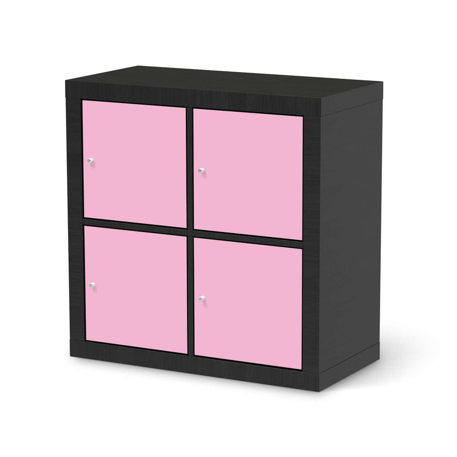Möbelfolie Pink Light - IKEA Expedit Regal 4 Türen - schwarz