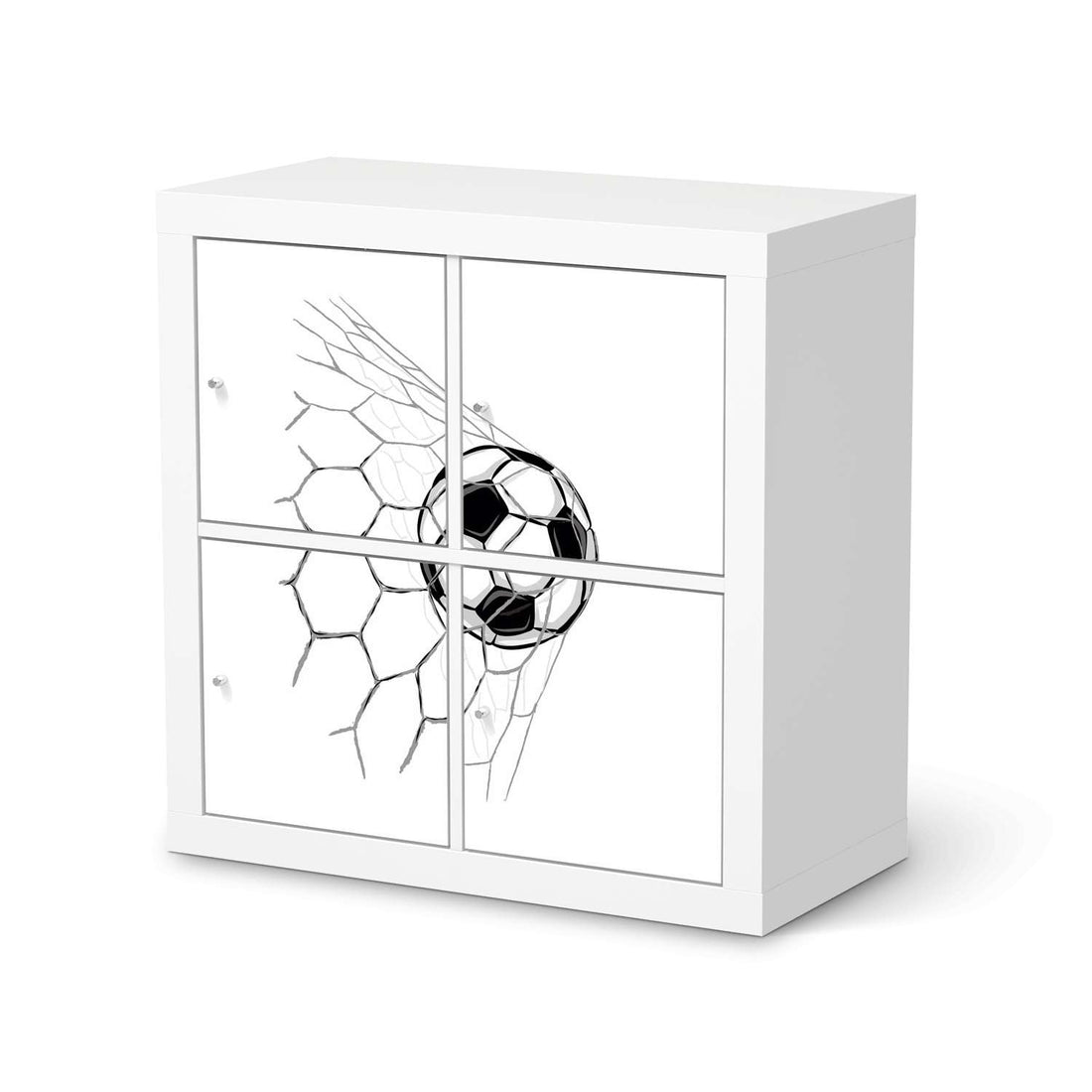Möbelfolie Eingenetzt - IKEA Expedit Regal 4 Türen  - weiss