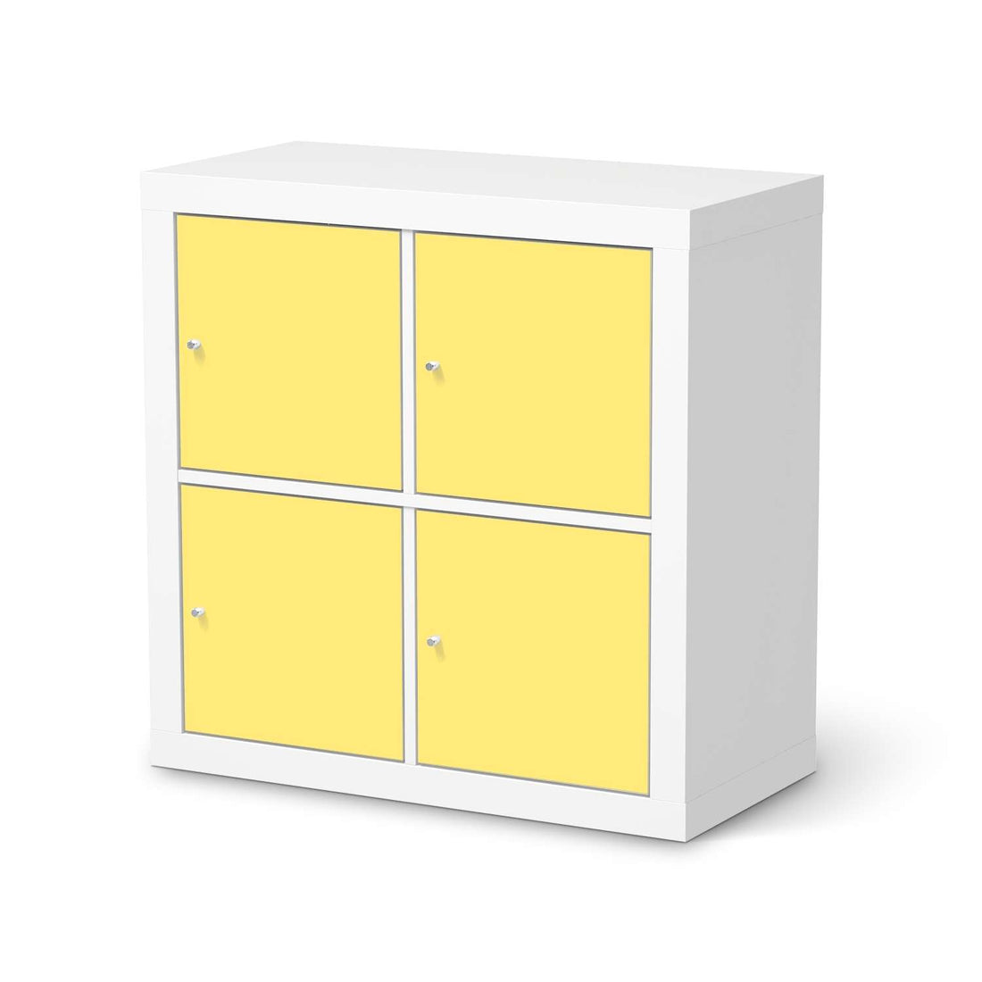 Möbelfolie Gelb Light - IKEA Expedit Regal 4 Türen  - weiss