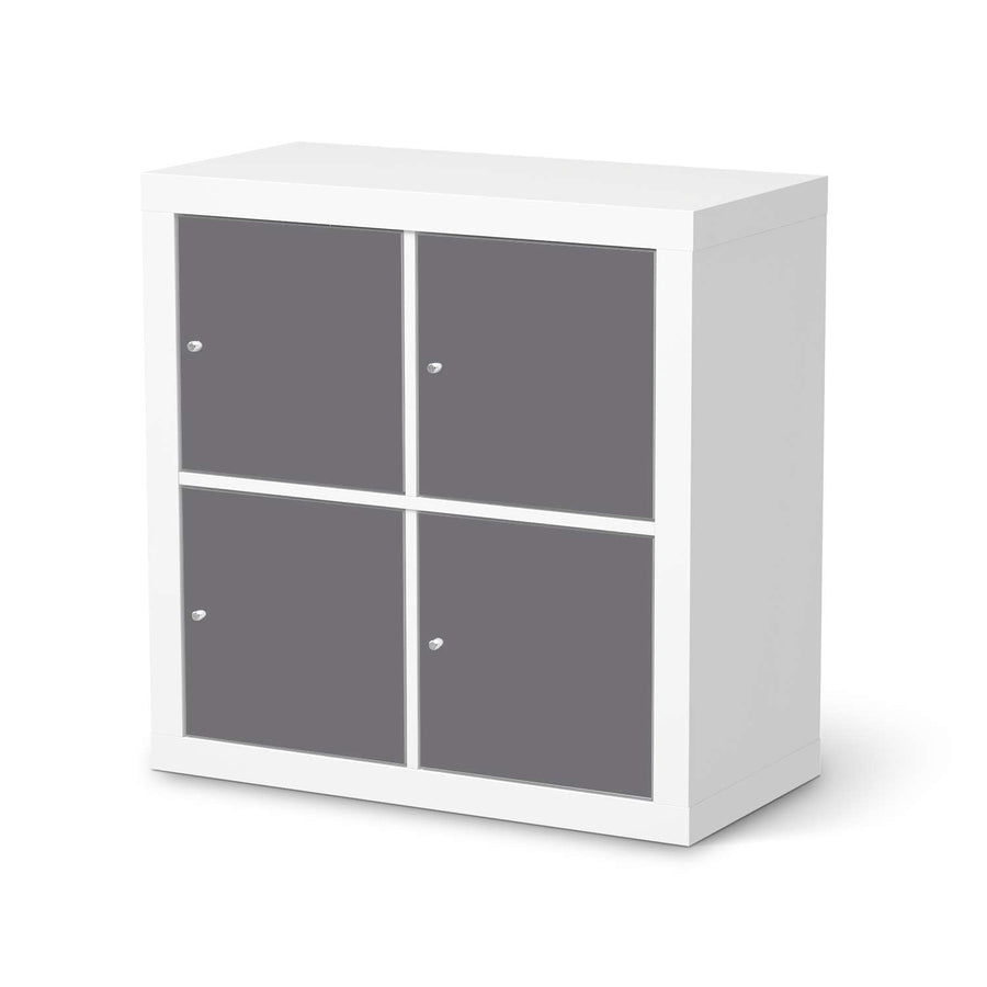 Möbelfolie Grau Light - IKEA Expedit Regal 4 Türen  - weiss
