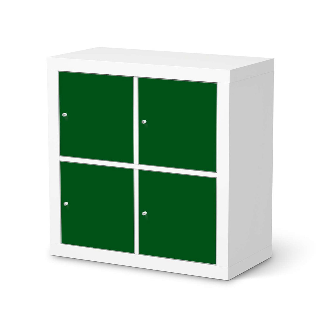 Möbelfolie Grün Dark - IKEA Expedit Regal 4 Türen  - weiss