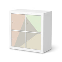 Möbelfolie Pastell Geometrik - IKEA Expedit Regal 4 Türen  - weiss