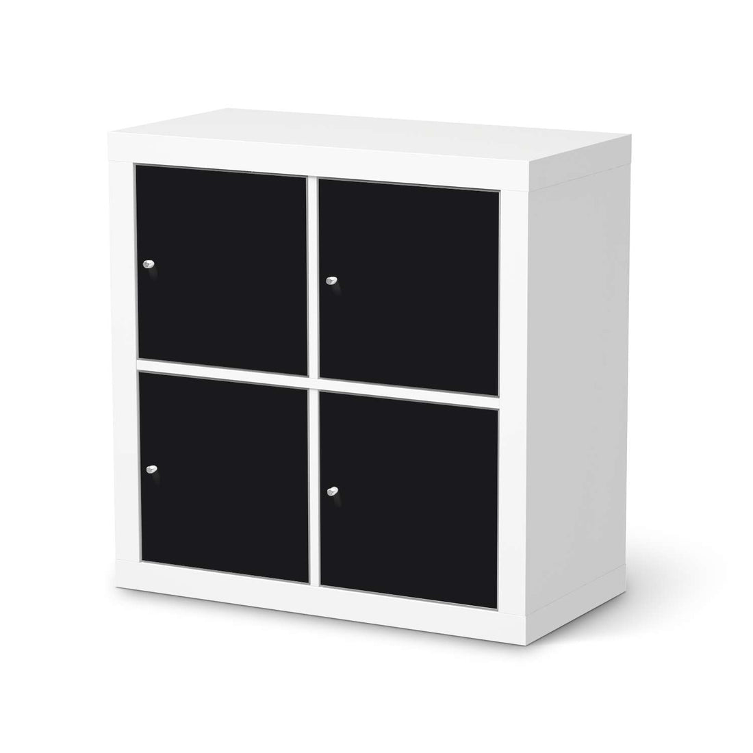 Möbelfolie Schwarz - IKEA Expedit Regal 4 Türen  - weiss