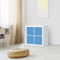 Möbelfolie Blau Light - IKEA Expedit Regal 4 Türen - Wohnzimmer