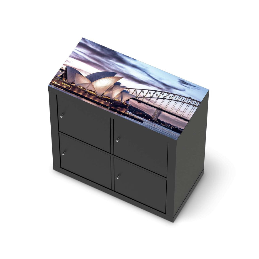 Möbelfolie Sydney - IKEA Expedit Regal [oben] - schwarz