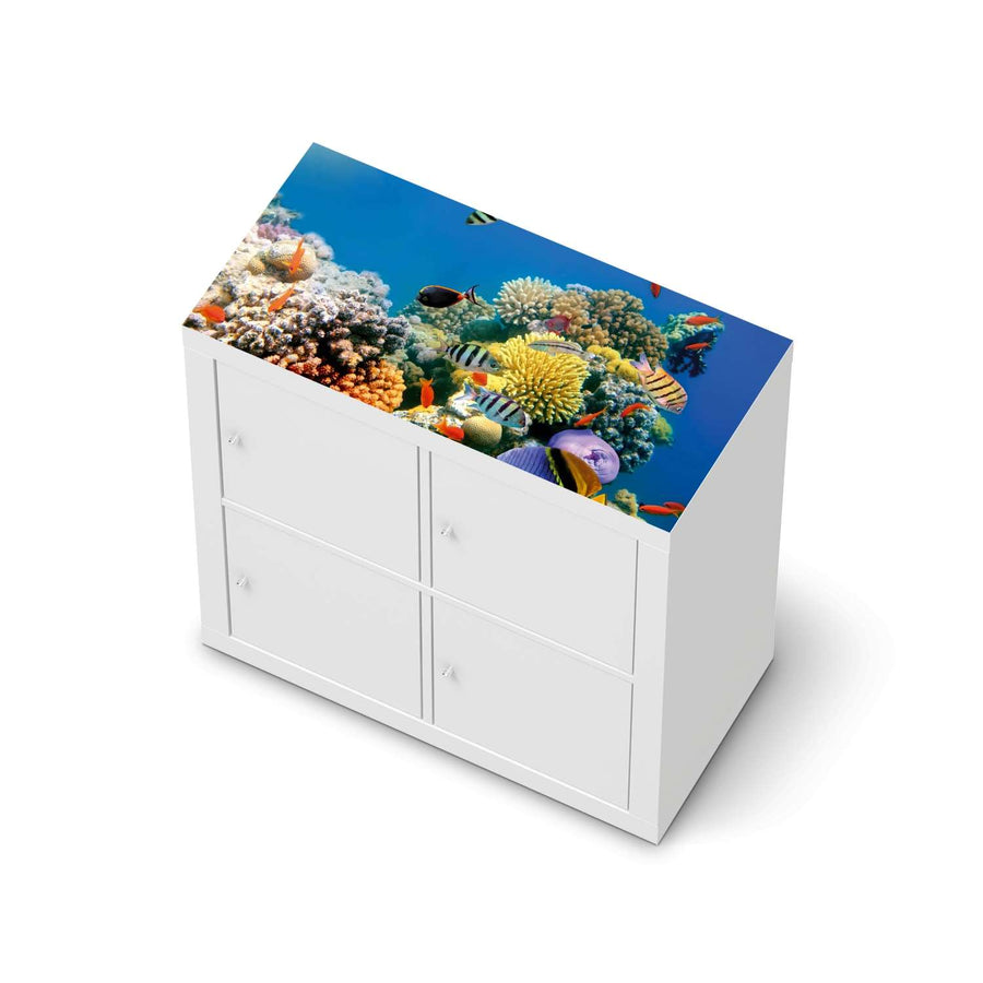 Möbelfolie Coral Reef - IKEA Expedit Regal [oben]  - weiss