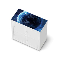 Möbelfolie Planet Blue - IKEA Expedit Regal [oben]  - weiss