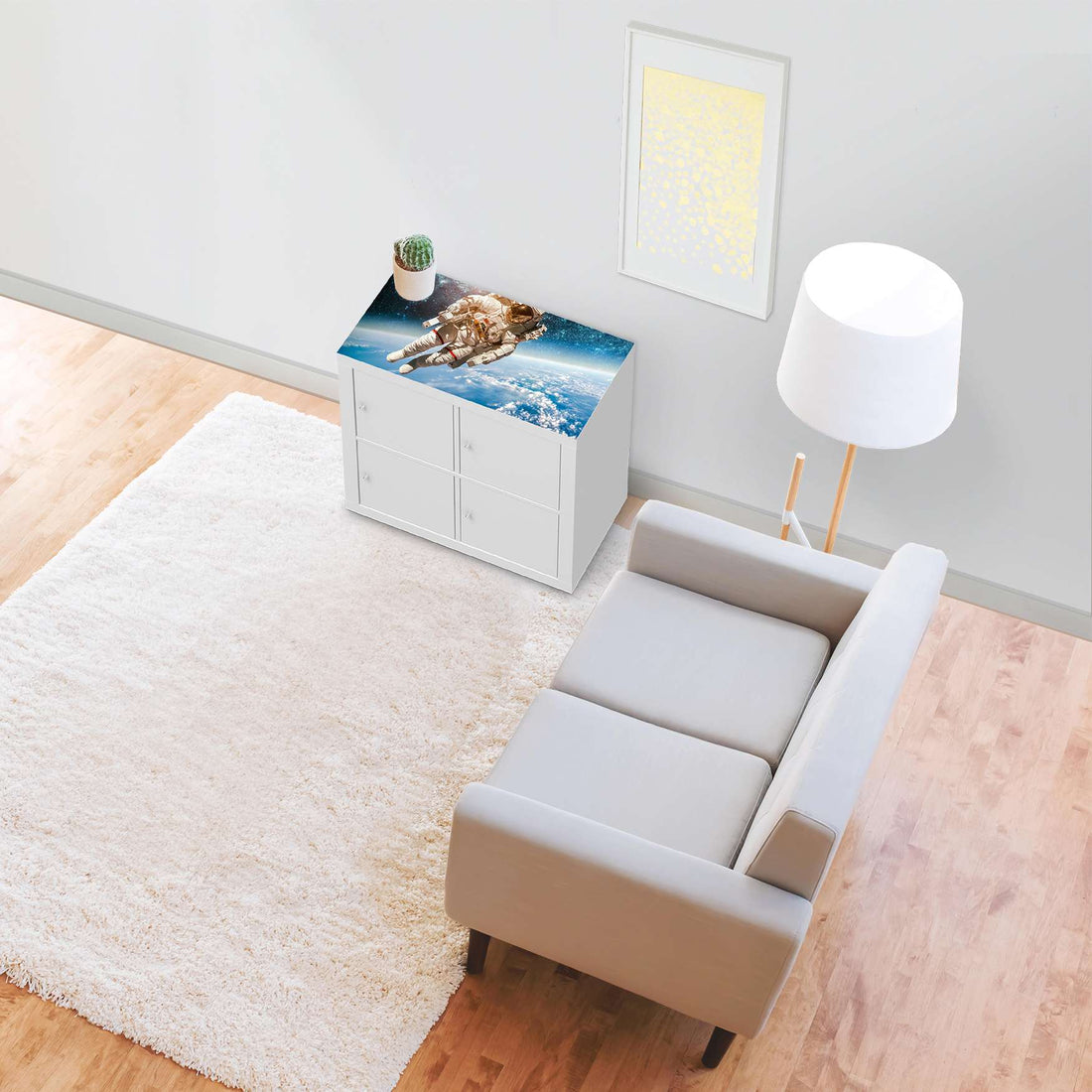 Möbelfolie Outer Space - IKEA Expedit Regal [oben] - Wohnzimmer