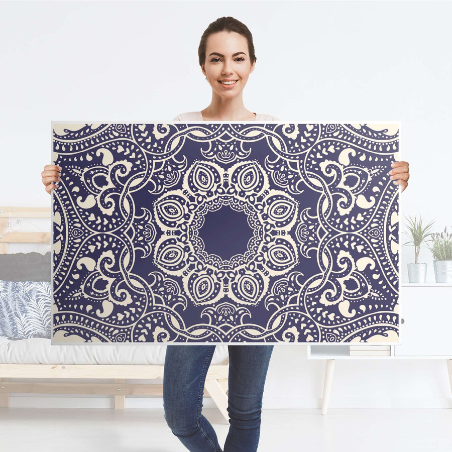 Möbelfolie Blue Mandala - IKEA Hemnes Couchtisch 118x75 cm - Folie