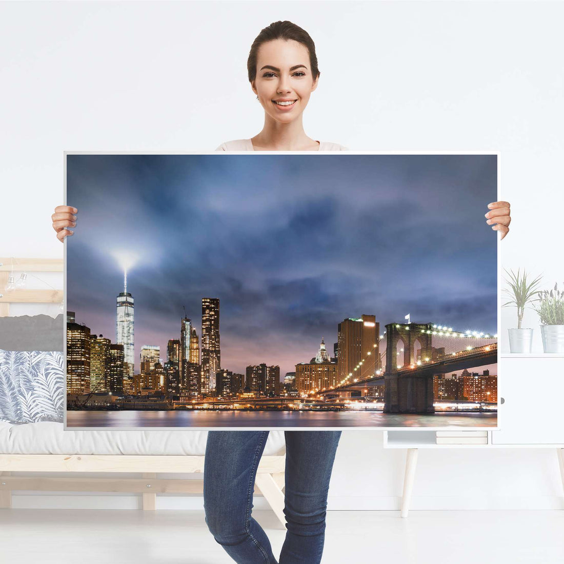 Möbelfolie Brooklyn Bridge - IKEA Hemnes Couchtisch 118x75 cm - Folie