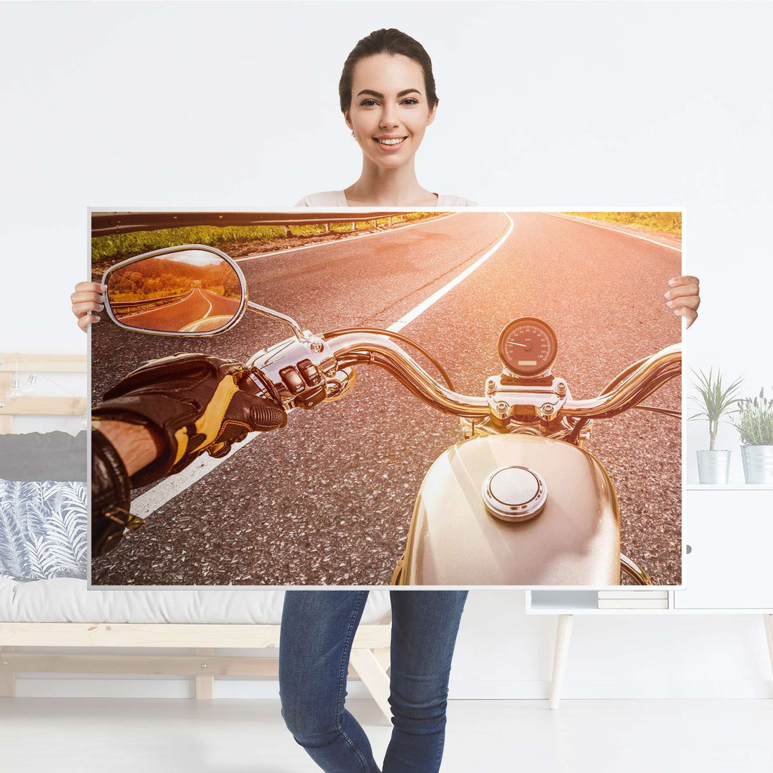 Möbelfolie Easy Rider - IKEA Hemnes Couchtisch 118x75 cm - Folie