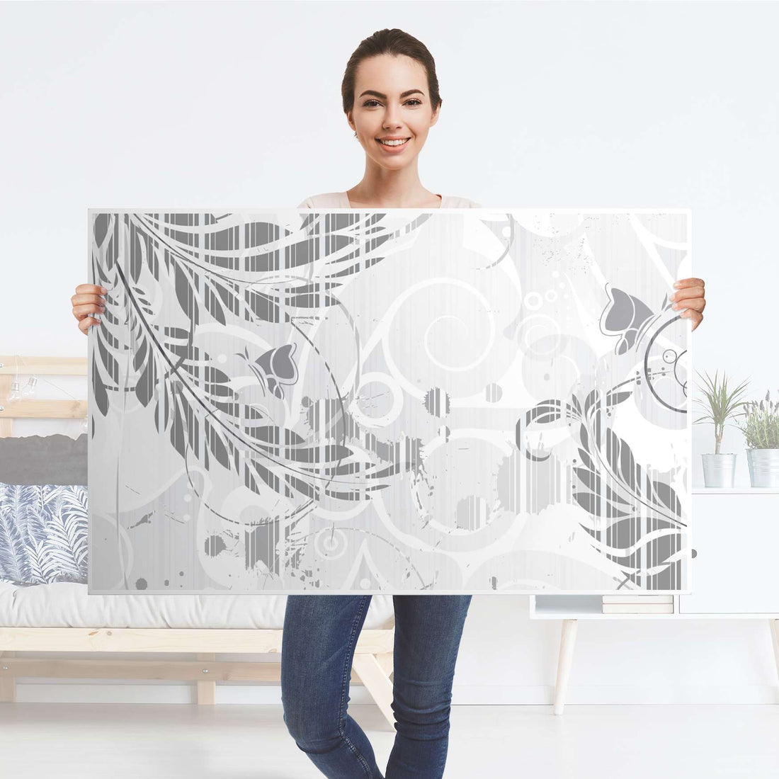 Möbelfolie Florals Plain 2 - IKEA Hemnes Couchtisch 118x75 cm - Folie