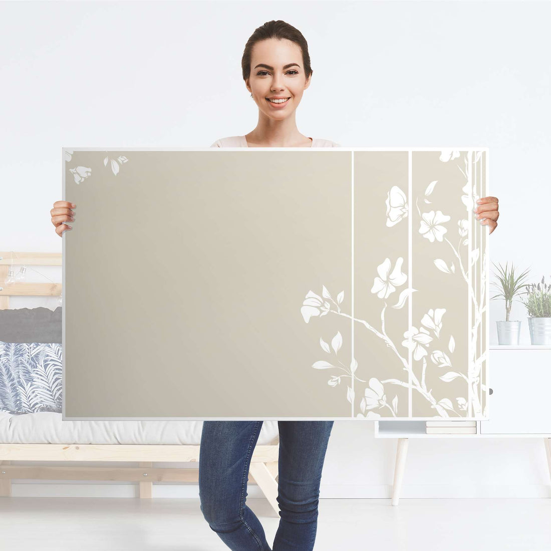 Möbelfolie Florals Plain 3 - IKEA Hemnes Couchtisch 118x75 cm - Folie