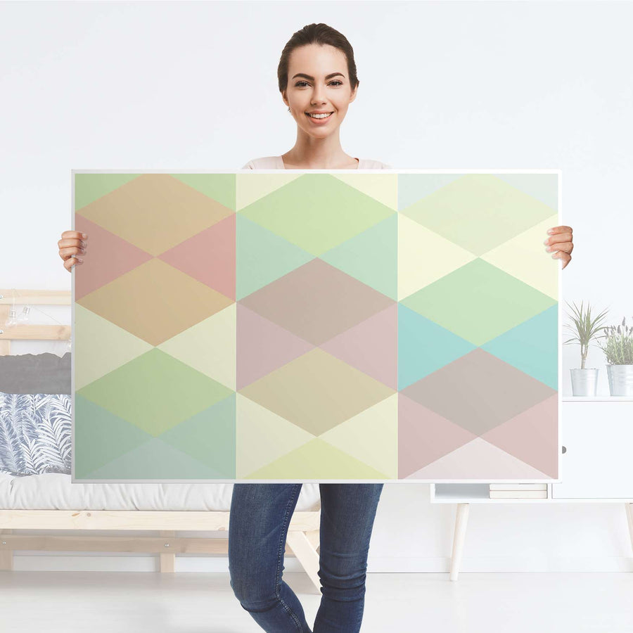 Möbelfolie Melitta Pastell Geometrie - IKEA Hemnes Couchtisch 118x75 cm - Folie
