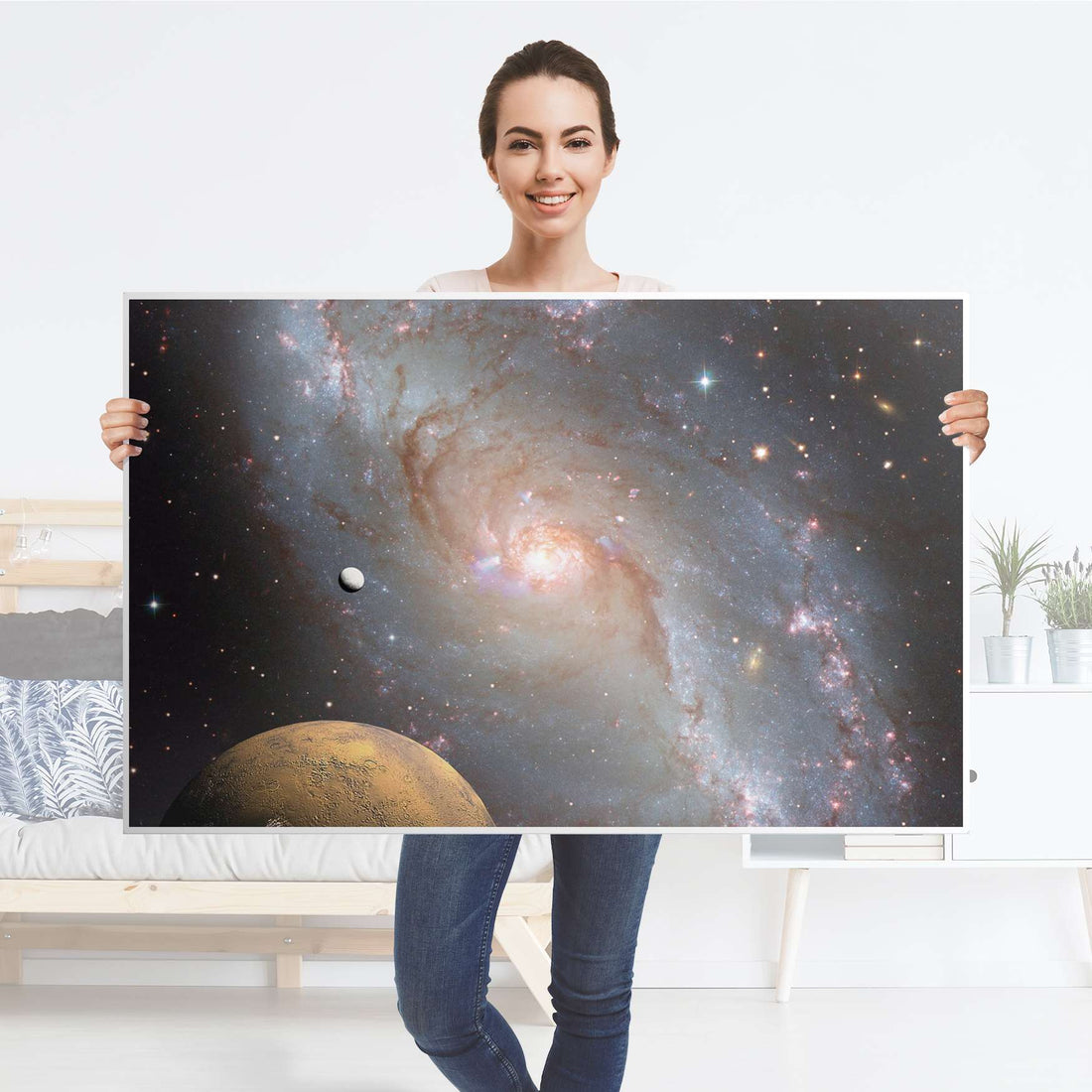 Möbelfolie Milky Way - IKEA Hemnes Couchtisch 118x75 cm - Folie