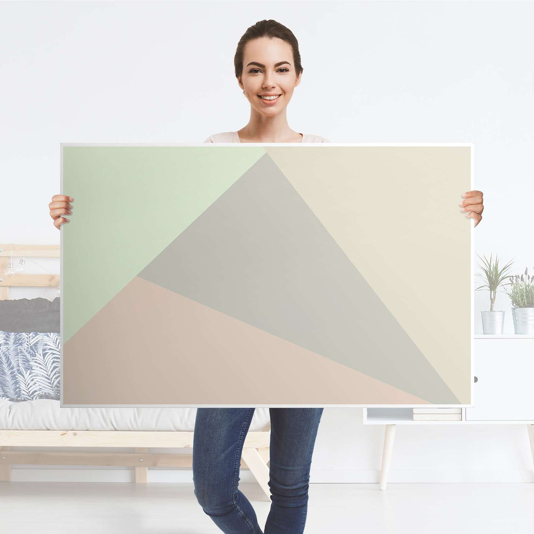 Möbelfolie Pastell Geometrik - IKEA Hemnes Couchtisch 118x75 cm - Folie