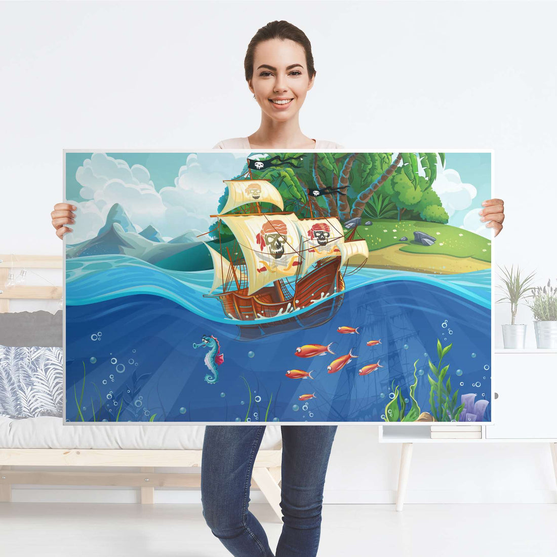 Möbelfolie Pirates - IKEA Hemnes Couchtisch 118x75 cm - Folie