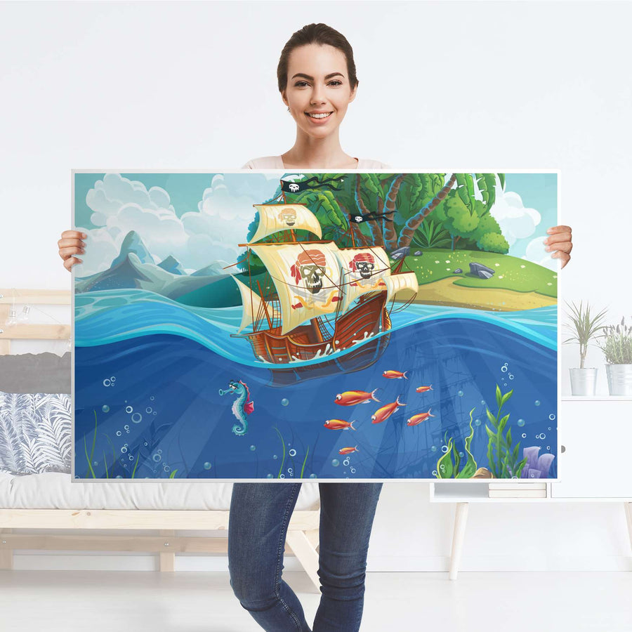 Möbelfolie Pirates - IKEA Hemnes Couchtisch 118x75 cm - Folie