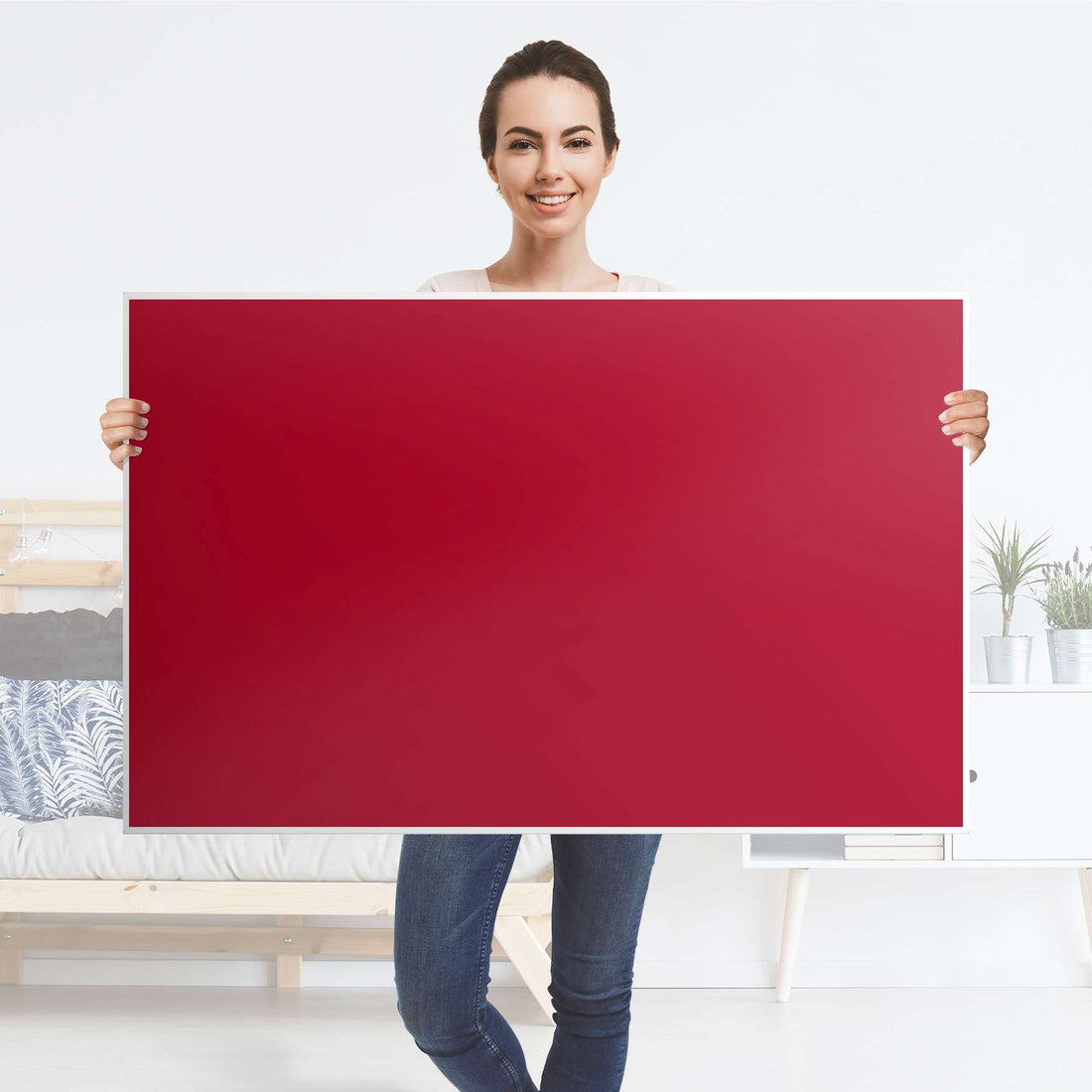 Möbelfolie Rot Dark - IKEA Hemnes Couchtisch 118x75 cm - Folie