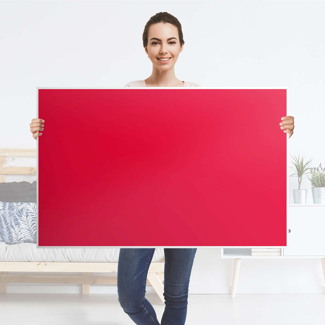 Möbelfolie Rot Light - IKEA Hemnes Couchtisch 118x75 cm - Folie