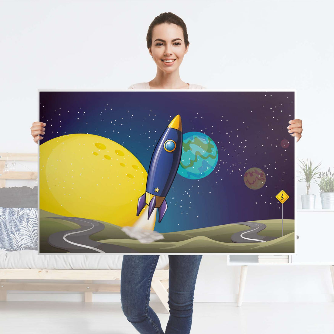 Möbelfolie Space Rocket - IKEA Hemnes Couchtisch 118x75 cm - Folie