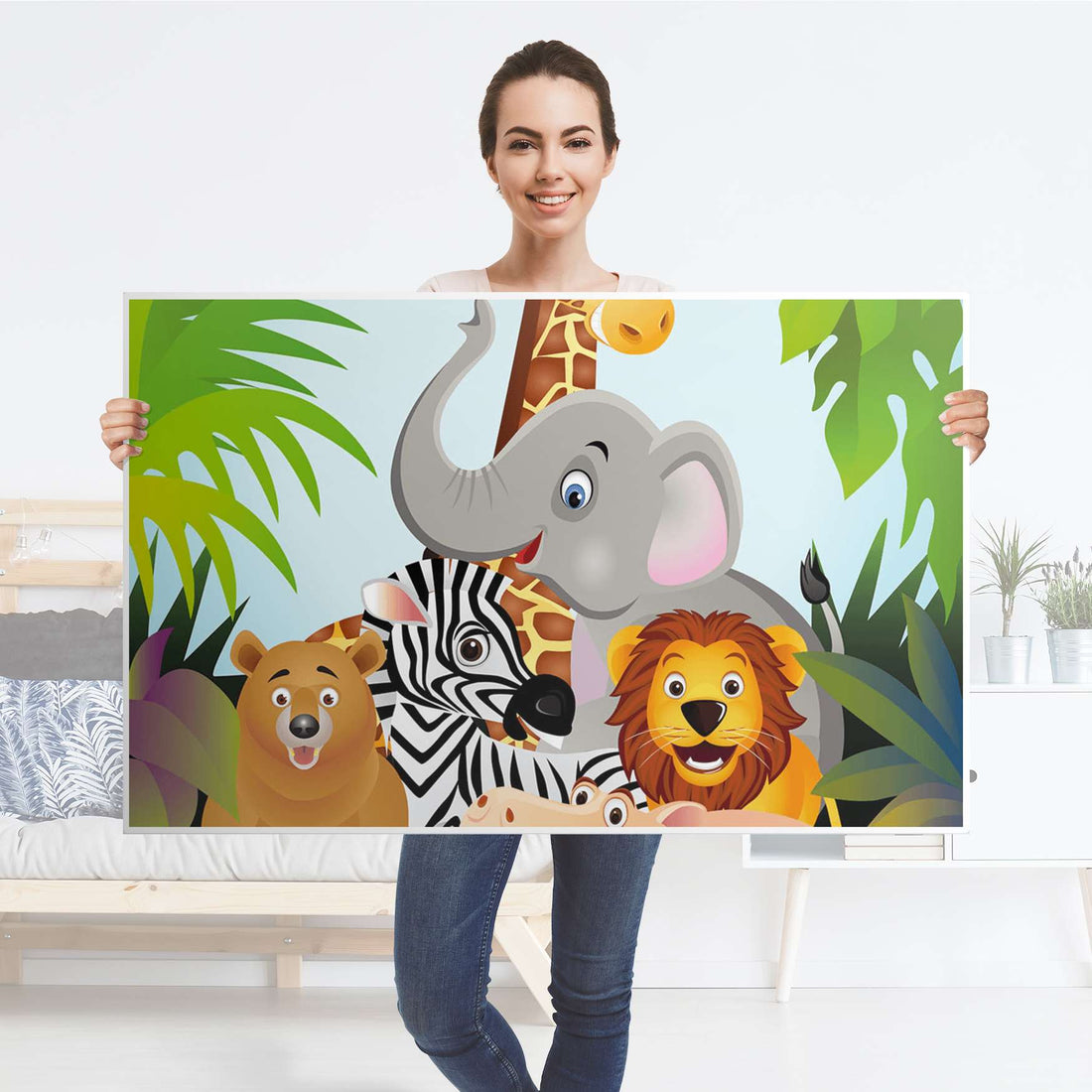 Möbelfolie Wild Animals - IKEA Hemnes Couchtisch 118x75 cm - Folie