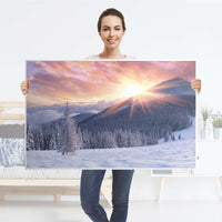 Möbelfolie Zauberhafte Winterlandschaft - IKEA Hemnes Couchtisch 118x75 cm - Folie