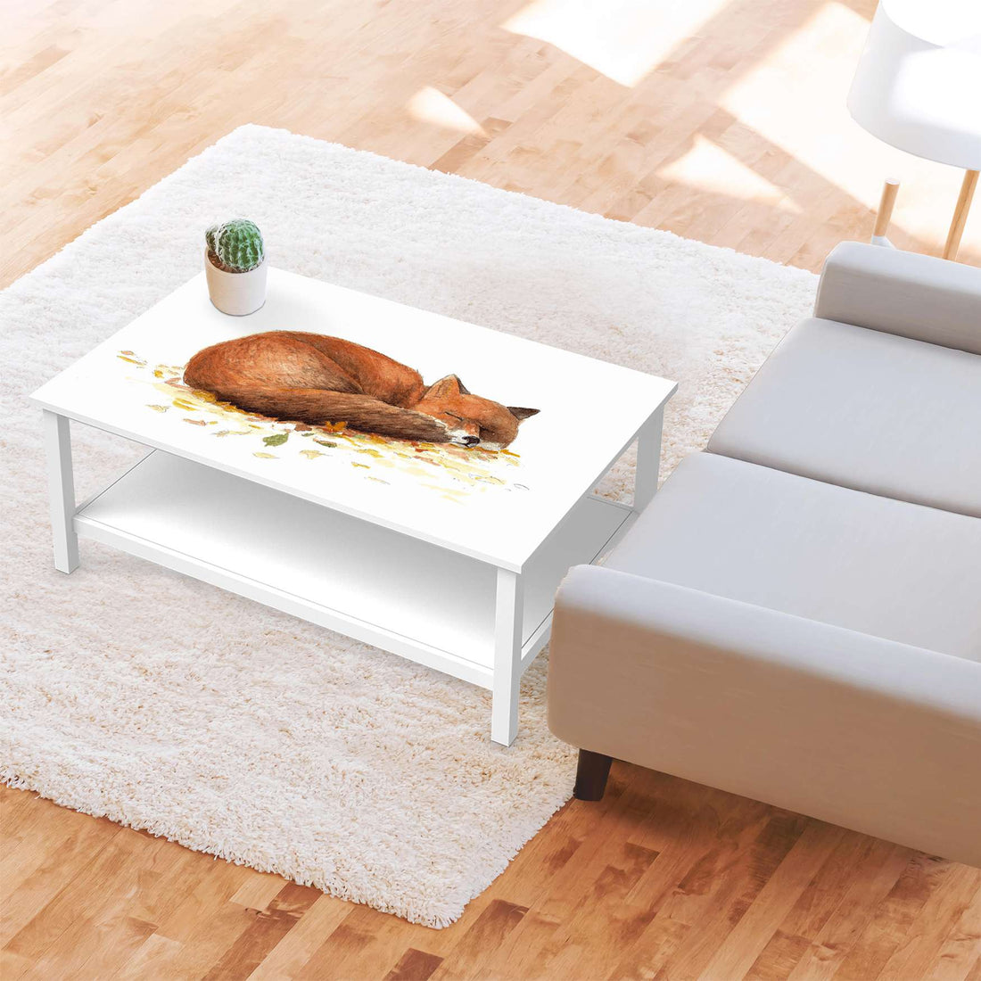 Möbelfolie Fuchs - IKEA Hemnes Couchtisch 118x75 cm - Kinderzimmer
