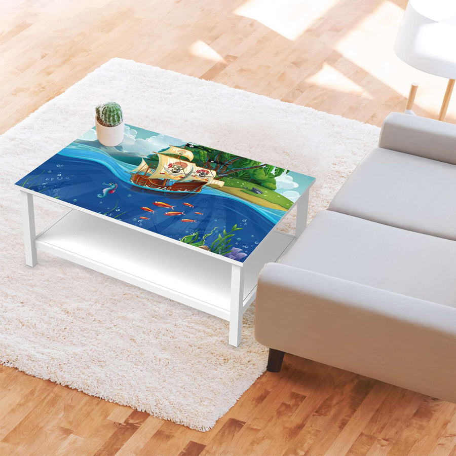 Möbelfolie Pirates - IKEA Hemnes Couchtisch 118x75 cm - Kinderzimmer