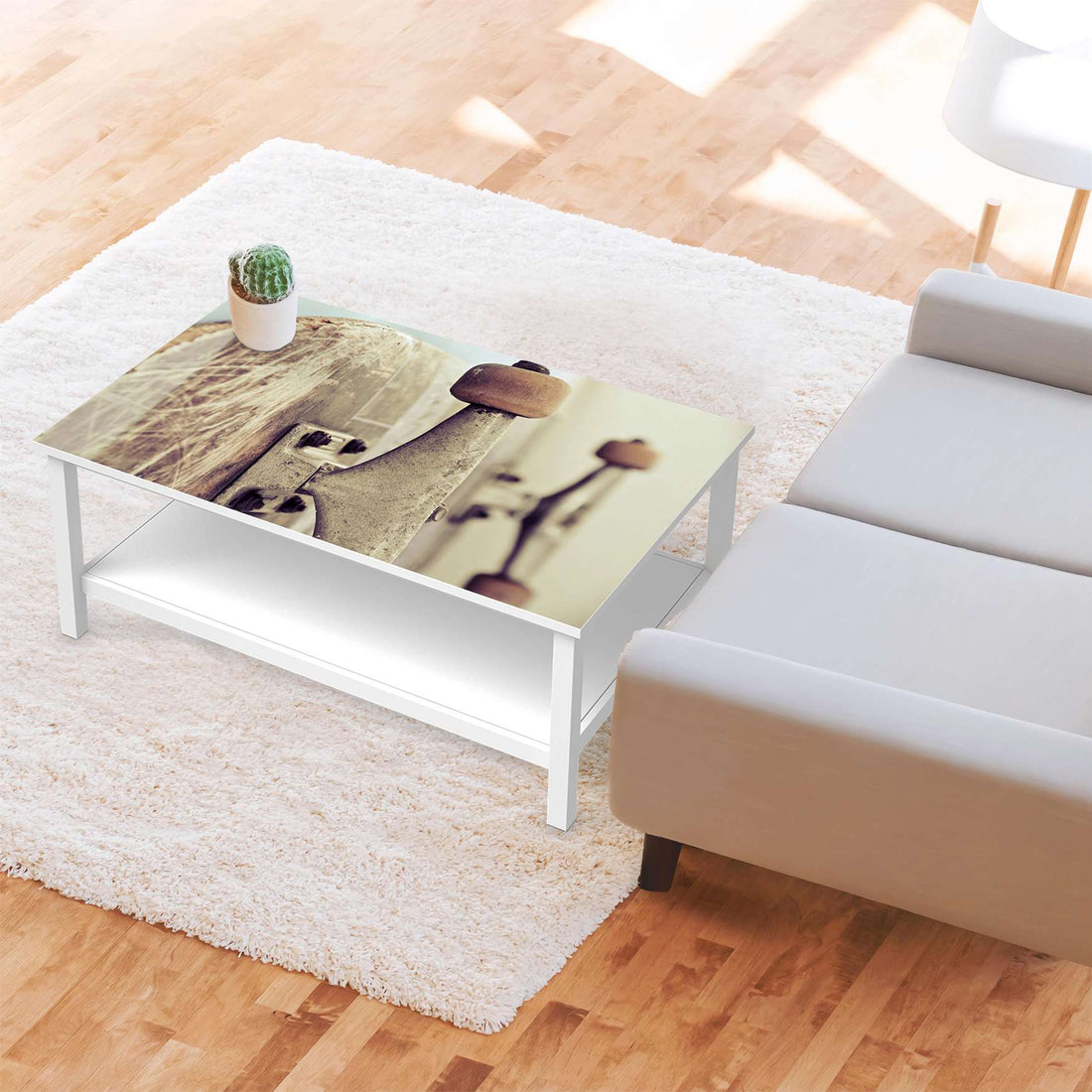 Möbelfolie Skateboard - IKEA Hemnes Couchtisch 118x75 cm - Kinderzimmer