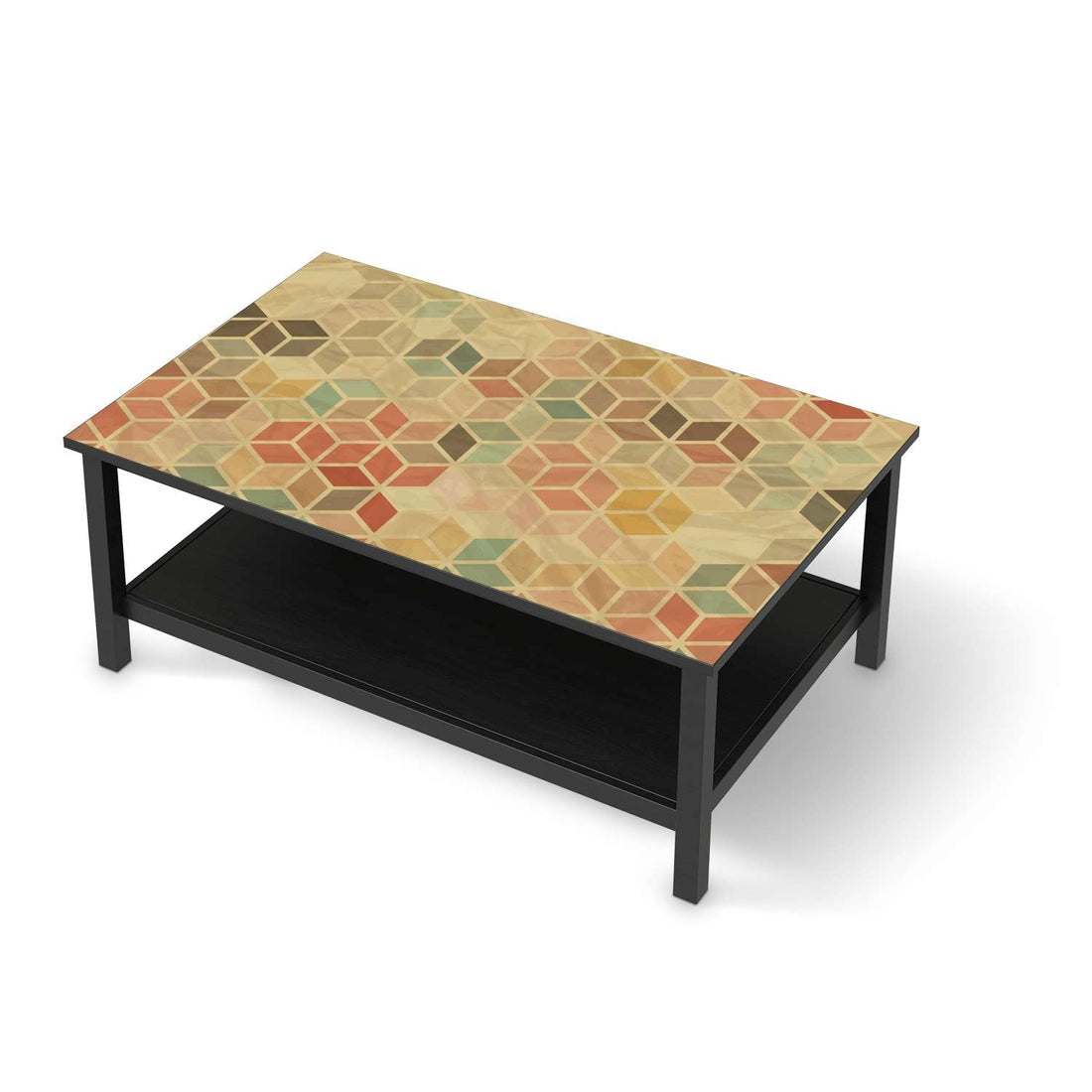 Möbelfolie 3D Retro - IKEA Hemnes Couchtisch 118x75 cm - schwarz