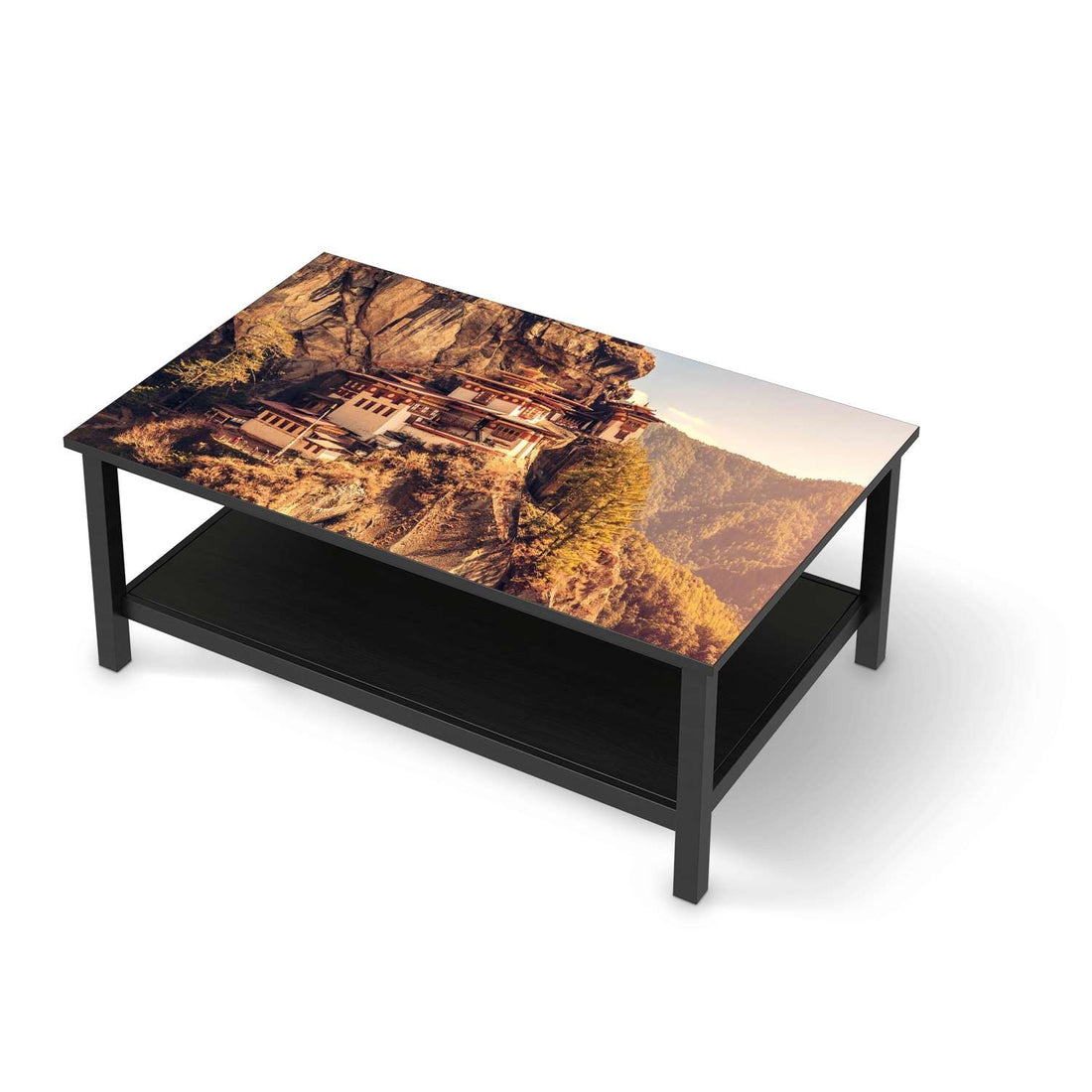Möbelfolie Bhutans Paradise - IKEA Hemnes Couchtisch 118x75 cm - schwarz