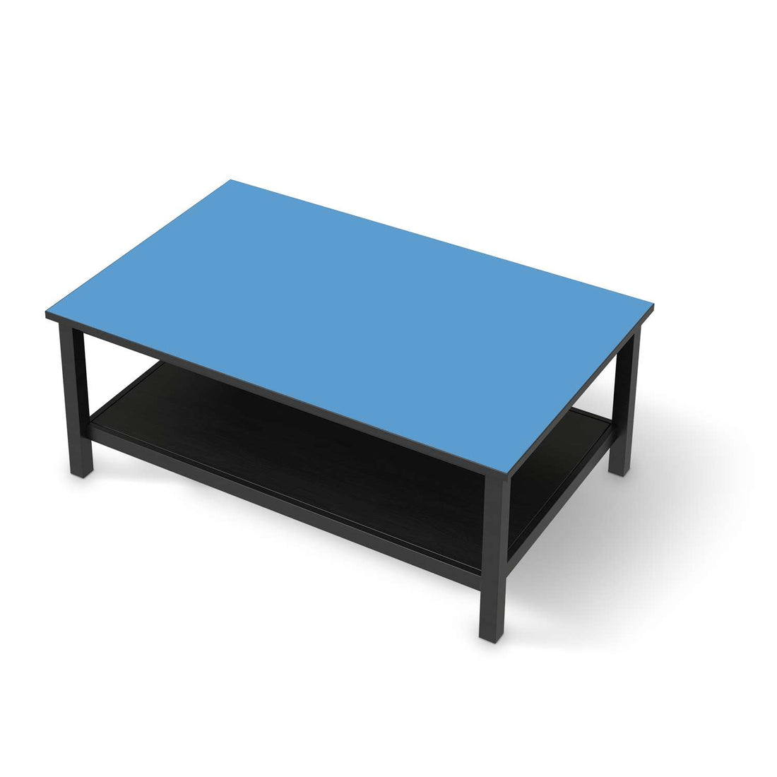 Möbelfolie Blau Light - IKEA Hemnes Couchtisch 118x75 cm - schwarz