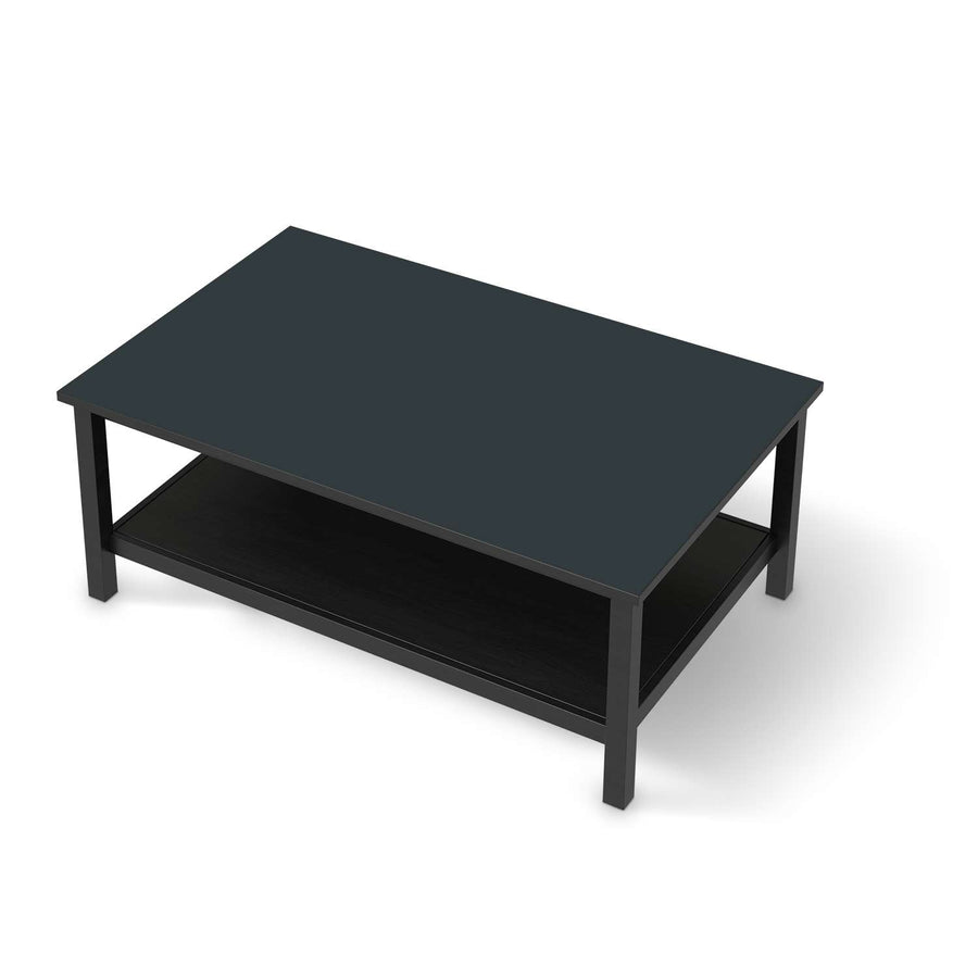 Möbelfolie Blaugrau Dark - IKEA Hemnes Couchtisch 118x75 cm - schwarz