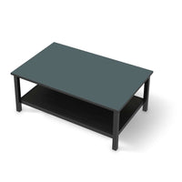 Möbelfolie Blaugrau Light - IKEA Hemnes Couchtisch 118x75 cm - schwarz