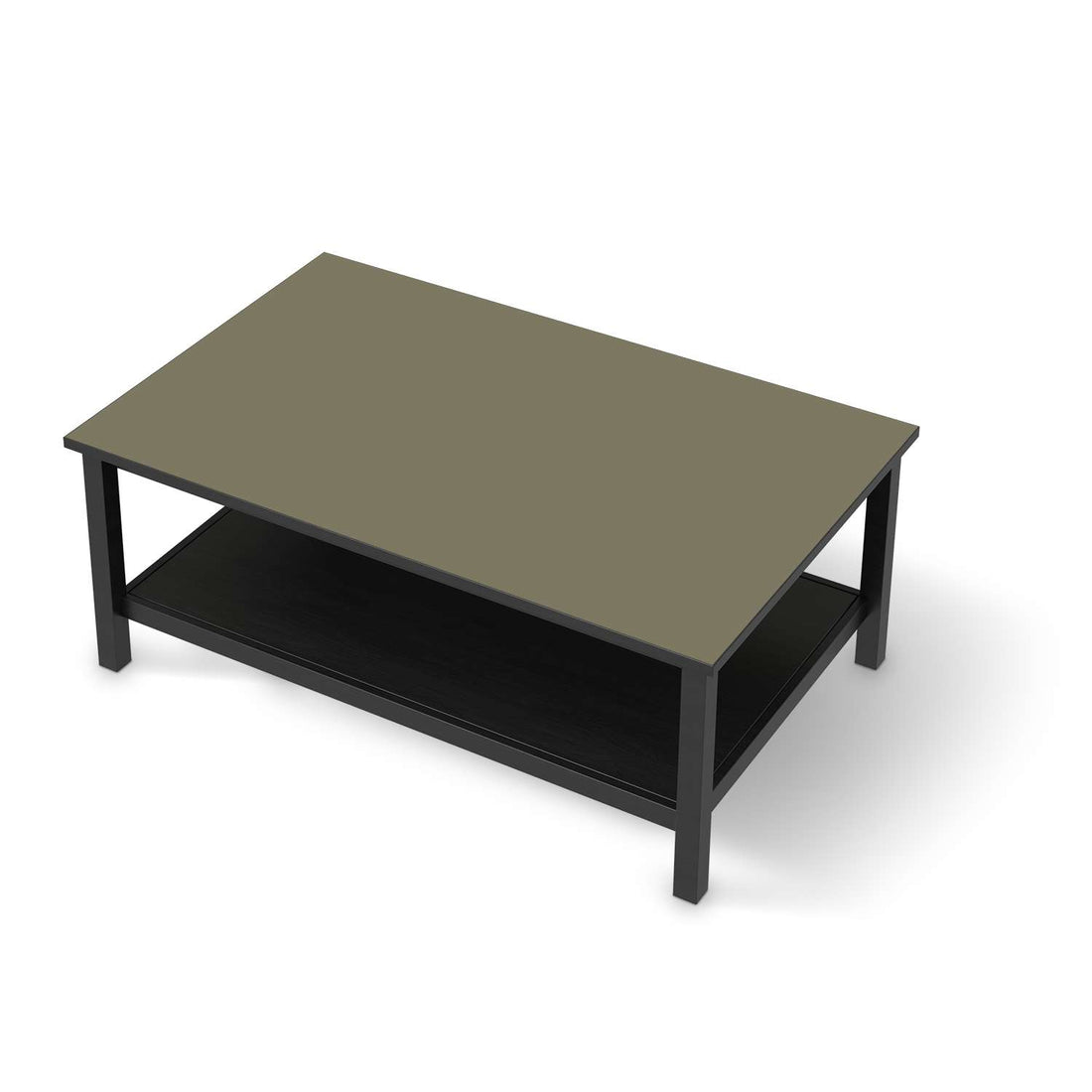 Möbelfolie Braungrau Light - IKEA Hemnes Couchtisch 118x75 cm - schwarz