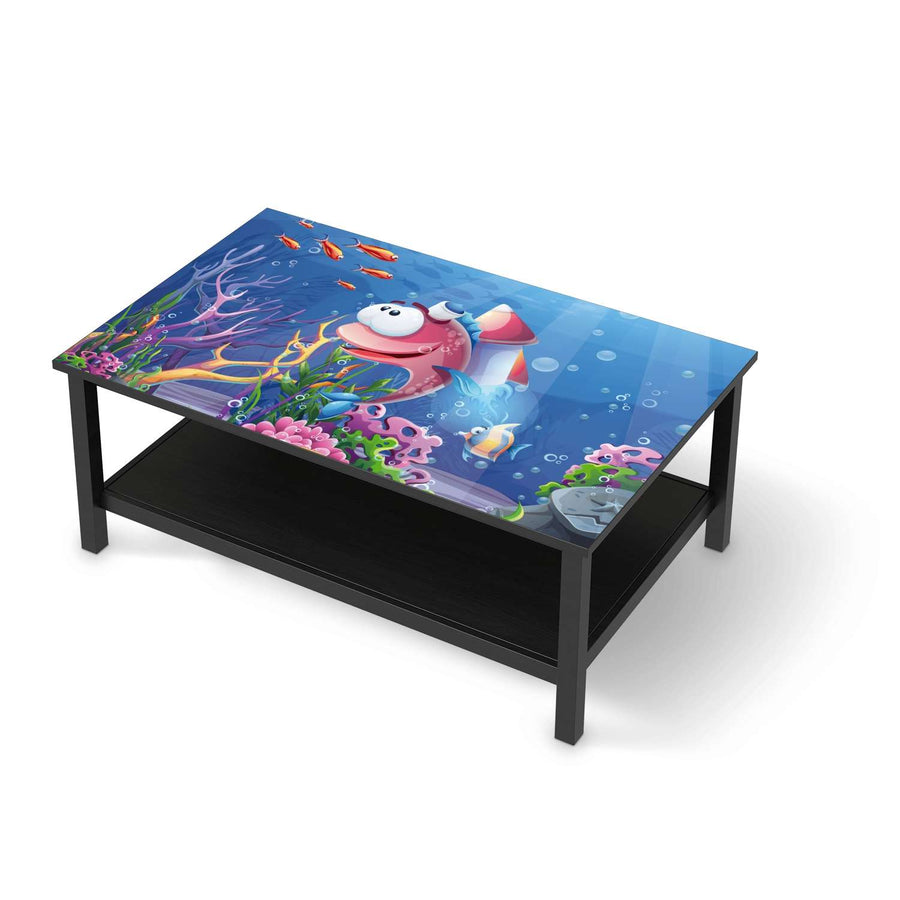 Möbelfolie Bubbles - IKEA Hemnes Couchtisch 118x75 cm - schwarz