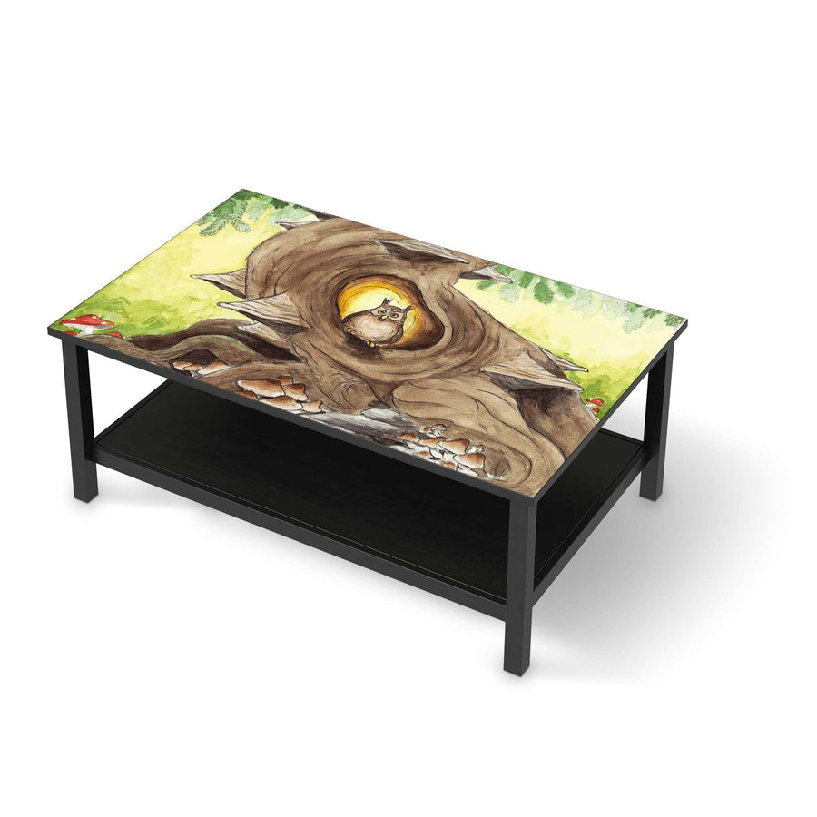 Möbelfolie Eulenbaum - IKEA Hemnes Couchtisch 118x75 cm - schwarz