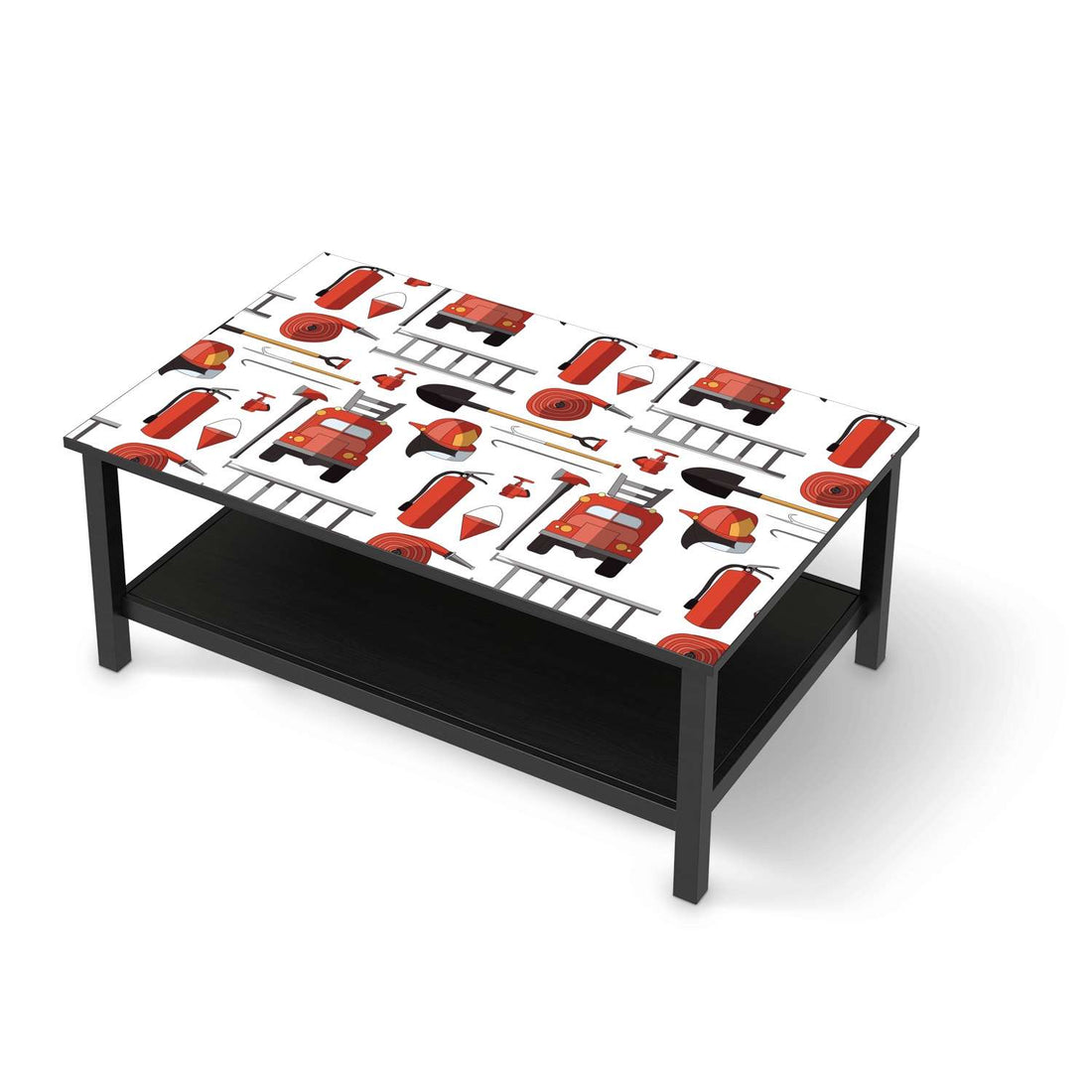 Möbelfolie Firefighter - IKEA Hemnes Couchtisch 118x75 cm - schwarz
