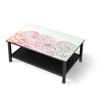 Möbelfolie Floral Doodle - IKEA Hemnes Couchtisch 118x75 cm - schwarz